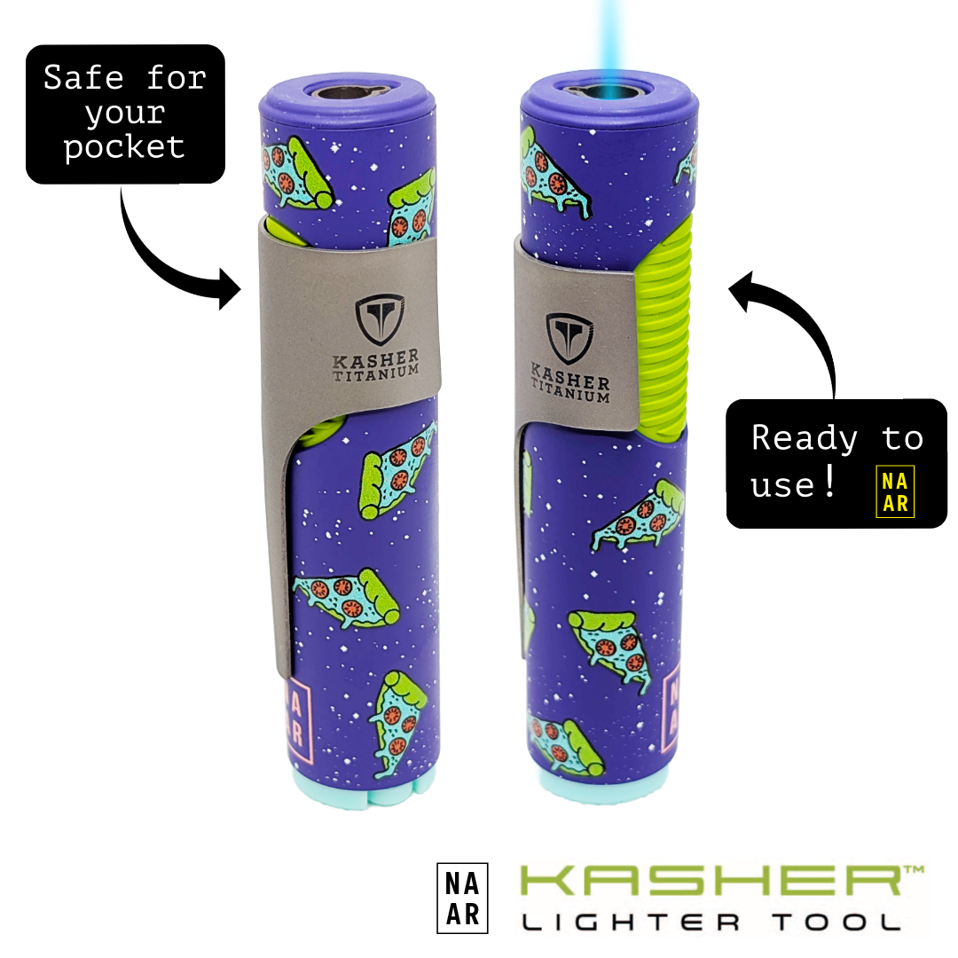 TITANIUM Kasher 360 Torch *NAAR Edition* Sandblasted / Pizza NAAR Torch Lighter TITANIUM Kasher 360 Torch *NAAR Edition* Sandblasted / Pizza NAAR Torch Lighter